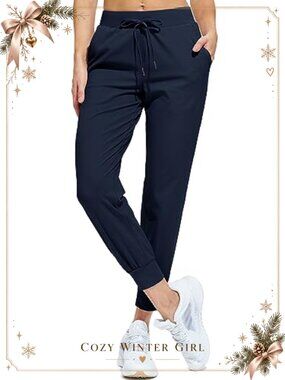 Women's Joggers Sweatpants Athletic Tapered Slim Fit Mid Rise Drawstring Pockets